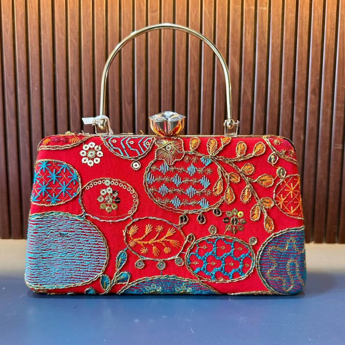 Embroidered Ethnic Clutch for Women Party clutch Shape 2