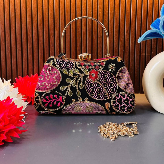 Embroidered Ethnic Clutch for Women Party clutch Shape 1