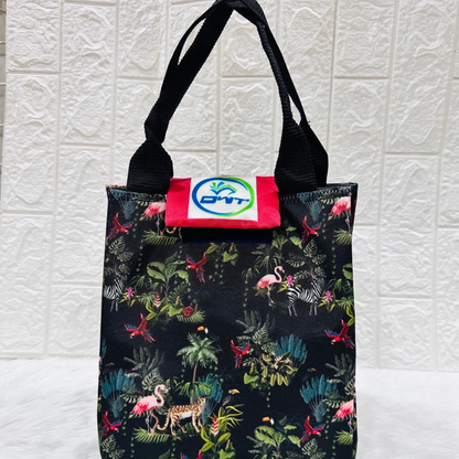 Lunch Bag Animal Print Green - A1