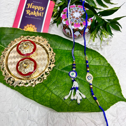 Evil Eye Bhaiya Bhabhi Rakhi Set