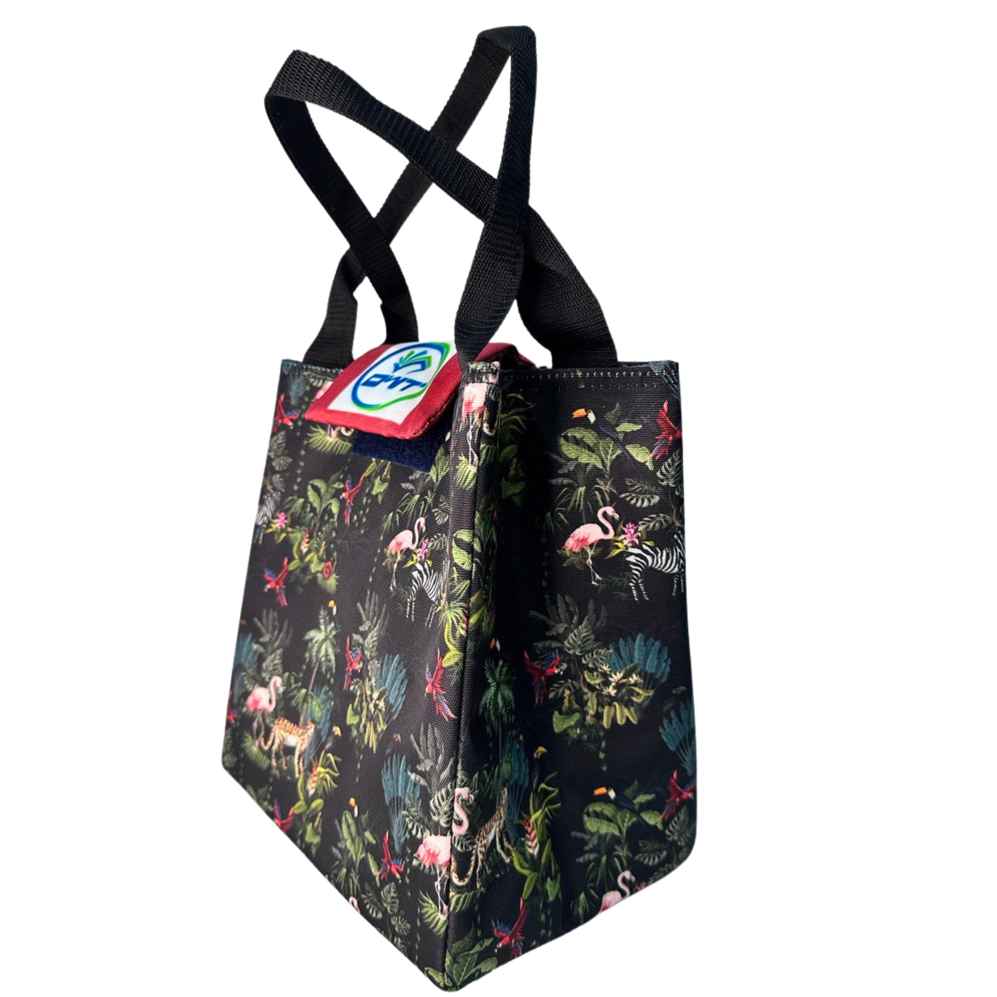 Lunch Bag Animal Print  Black Green - A1