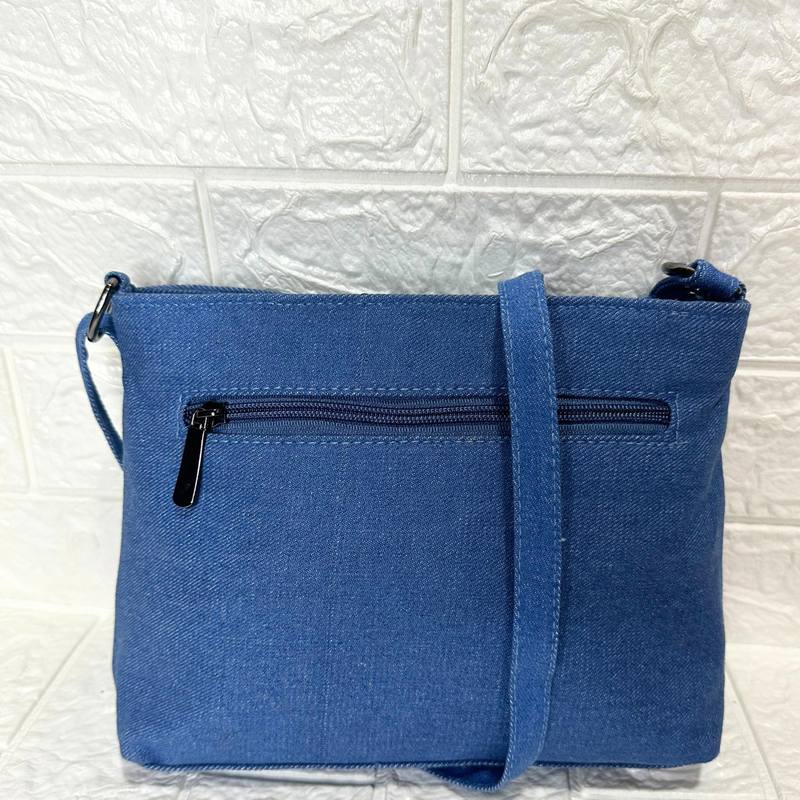 DURABLE BLUE DENIM SLING BAG - A1