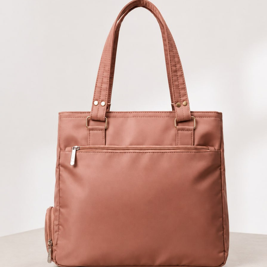 Waterproof Rainproof Tote/ shoulder bag Peach colour
