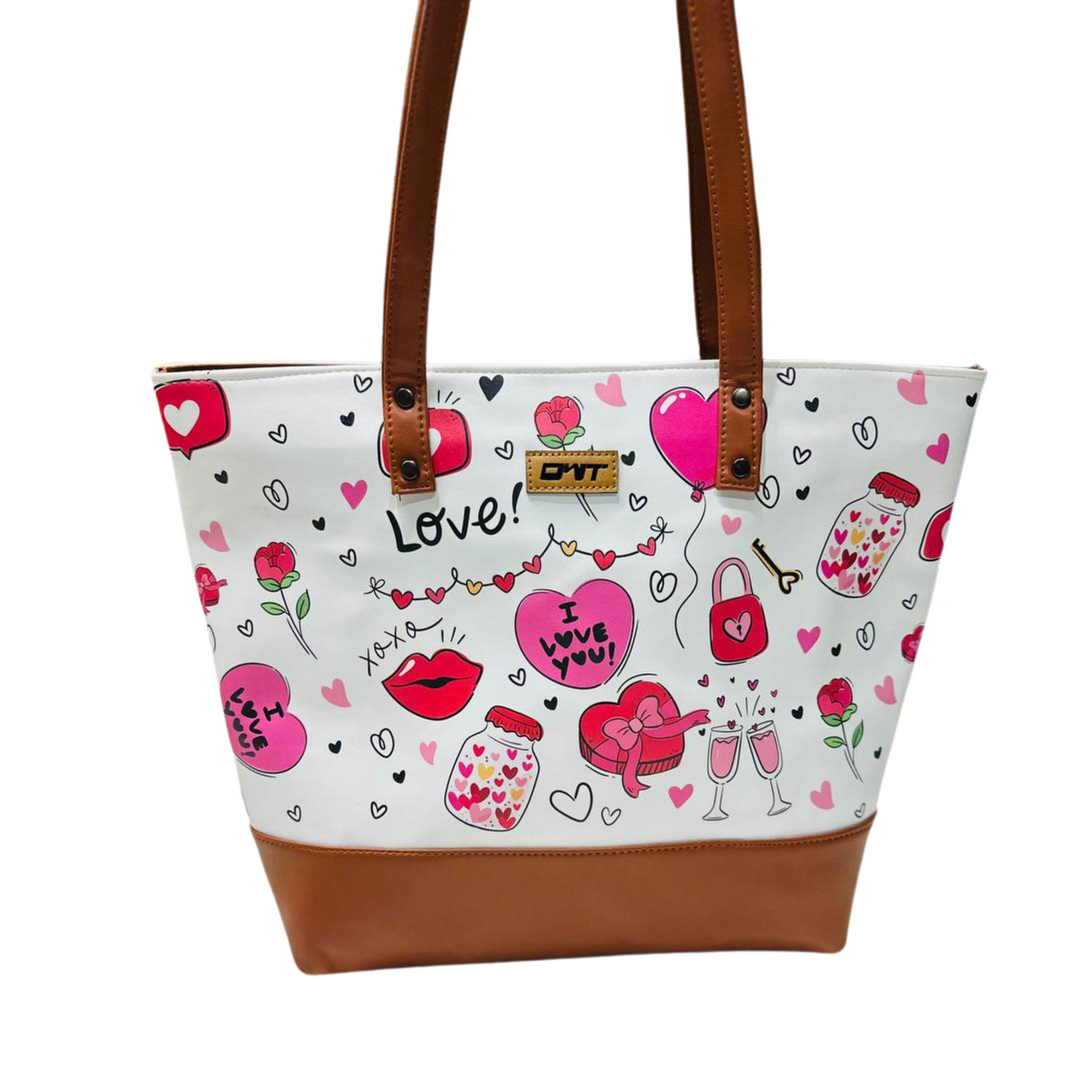Tote Bag I Love u White Print G4